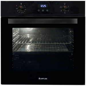 Artusi 60cm Black Glass Electric Built-In Oven AO676B