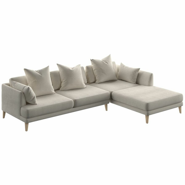 Kalona KYOTO Right Facing Chaise Sofa Pearl WS-205-RC-VILA-54