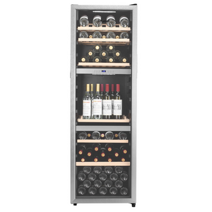 LeCavist 140 Bottle Triple Zone Wine Cabinet Stainless Steel LEK1403ZPVX