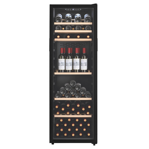 LeCavist 168 Bottle Single Zone Wine Cabinet Black LEK168PV