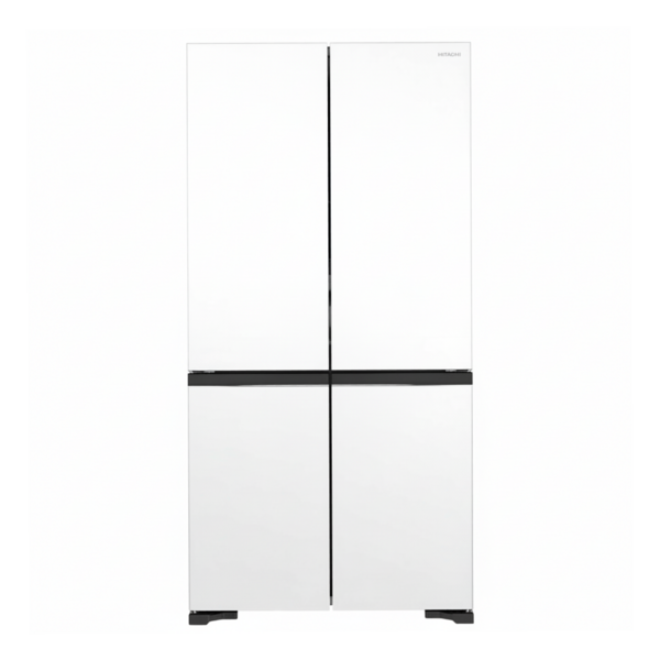 Hitachi 638L 4 Door French Door Fridge Glass Matte White RWB640VT0XMGW