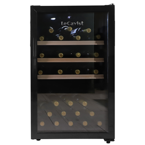 LeCavist 126L Single Zone 63 Bottle Wine Fridge Black LKCV63N