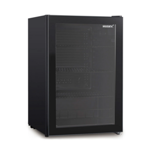 Husky 130L Glass Door Bar Fridge Black HUS130CNBLK