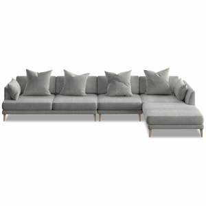 Kalona KYOTO Right Facing Extended Chaise Sofa Cloud WS-205-RCS-VILA-11