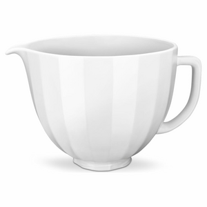 KitchenAid 4.7L Shell Ceramic Mixing Bowl White 5KSM2CB5PWS