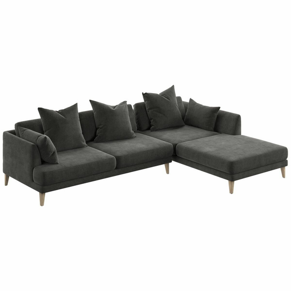 Kalona KYOTO Right Facing Chaise Sofa Pewter WS-205-RC-VILA-27