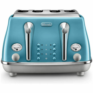 Delonghi Icona Capitals Four Slice Toaster Lisbon Azure CTOC4003AZ