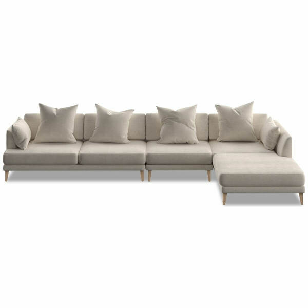 Kalona KYOTO Right Facing Extended Chaise Sofa Pearl WS-205-RCS-VILA-54