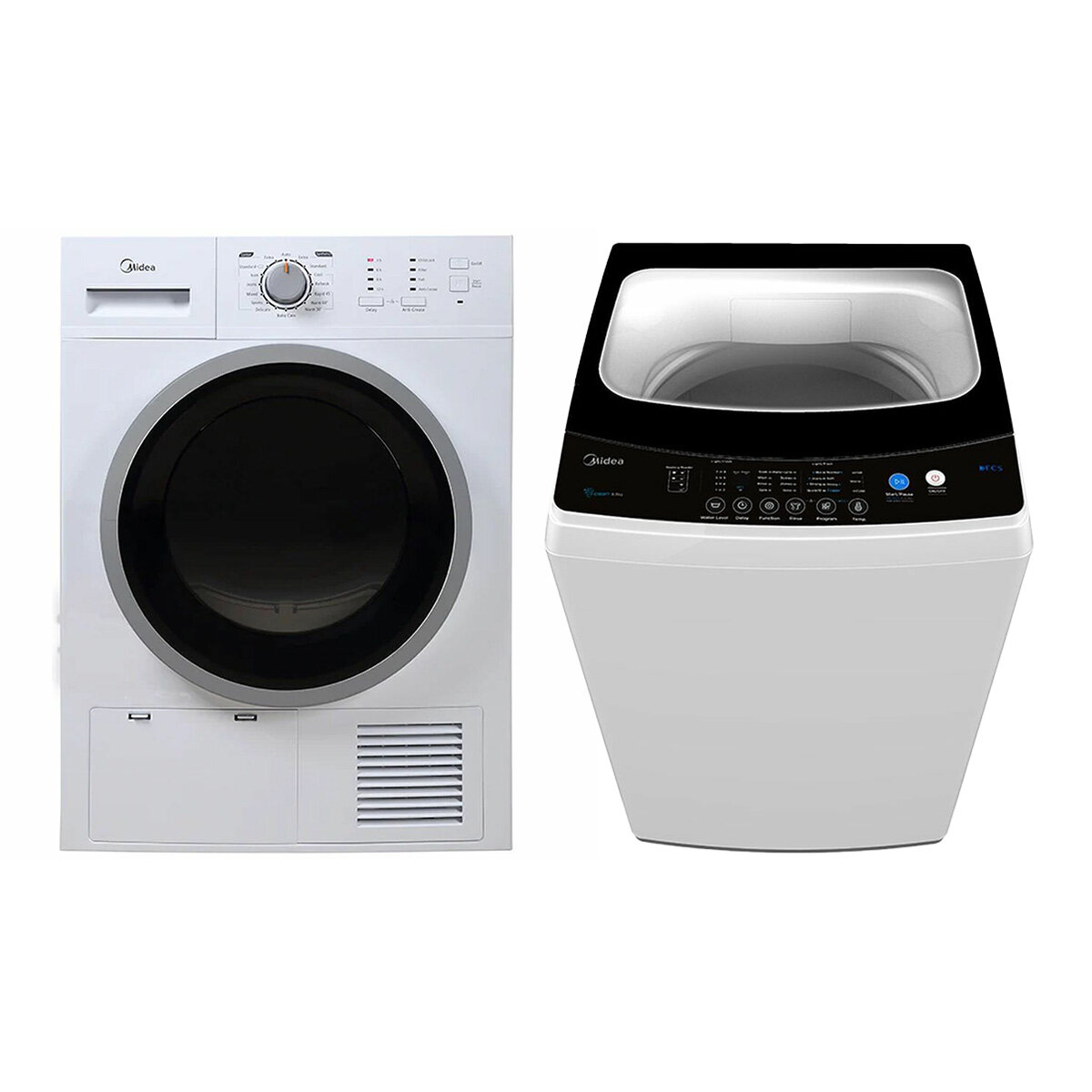Midea 7KG Top Load Washing Machine & Condenser Dryer Laundry Bundle MLAUNDRYBUNDLENZ