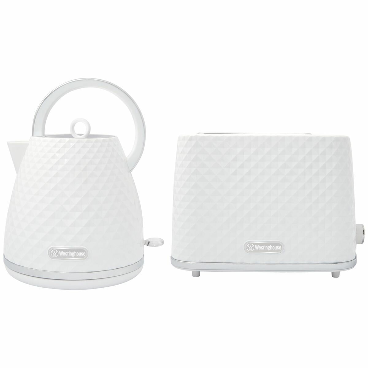 Daewoo stainless steel glass kettle and toaster twin pack set new arrivals
