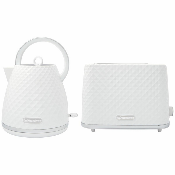 Westinghouse Kettle Toaster Set White WHKTPK09W Andoo